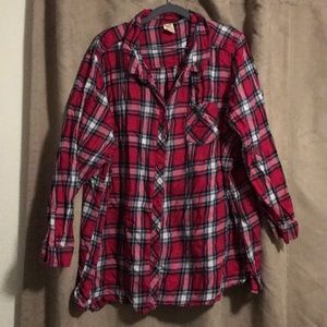 Women’s red flannel shirt